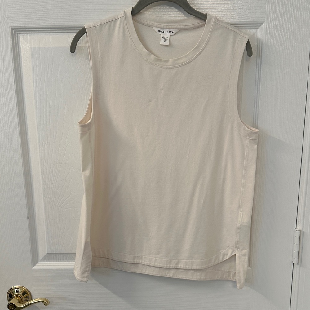 Athleta Women's Cream Sleeveless Top Size M
